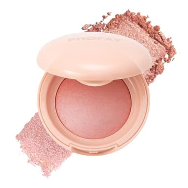 PHOFAY Luminous Blush Powder-Multi-Use Formula, Ultra-Fine & Smooth, Longer-Lasting Wear with Natural Luminous Glow (04#)