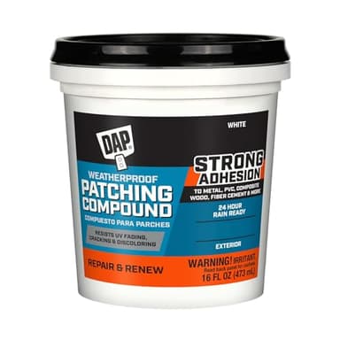 DAP Weatherproof Patching Compound, White, 16 Oz (7079818740)