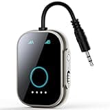 Swiitech Bluetooth Transmitter Receiver for TV, 2-in-1 Bluetooth 5.3 Adapter for Airplane, Gym Equipment, Cars, for up to Two Wireless Headphones, Cell Phones.