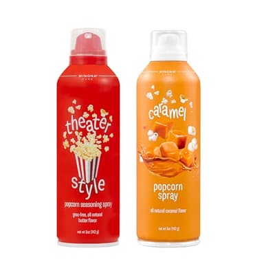 Winona Pure Popcorn Spray, Butter & Caramel Flavors, Seasoning for Snacks & Meals, 5 oz, 2 Pack