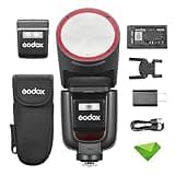 Godox V1 V1Pro N Flash for Nikon Camera TTL Speedlight, 1/8000 HSS 500 Full Power Flashes, 1.3s Recycle Time, 2.4G Wireless with External Flash SU-1 for Nikon Cameras (Godox V1Pro-N USA Version)