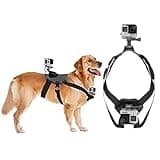 Dog Harness for Gopro, Soft and Adjustable Dog Harness Mount for Large Medium Small Dogs Can Be Used for Chest and Back Fixation Suitable for GOPRO