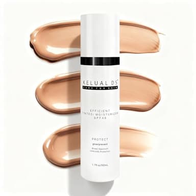 KELUAL DS Anti-Aging Tinted Face Moisturizer & Sheer Face Sunscreen SPF 46, Hydrating Skin Care & Sunscreen Moisturizer,1.7OZ/50ML