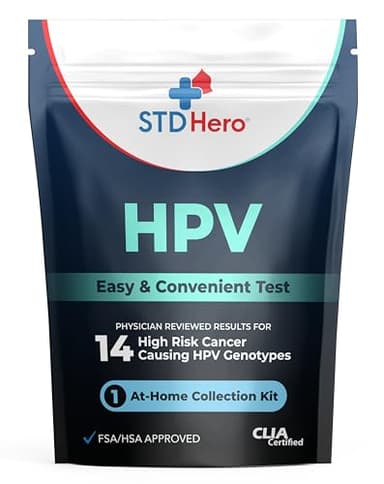 STD Hero At-Home HPV Test – Easy & Convenient Human Papillomavirus Screening for Men & Women, Quick Results for HPV Detection and Early Awareness