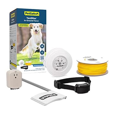 PetSafe YardMax Rechargeable In-Ground Dog Fence (500 Ft 1/3 Acre), Underground Dog Containment Kit, Covers Up to 10 Acres, Electric Pet Collar, from The Parent Company of Invisible Fence Brand