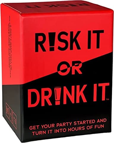 RISK IT OR DRINK IT | Fun Drinking Game for Adults: 150 Hilarious Dares & Risky Questions | Adult Party Games for Block Party, Pregame, College, Girls Night, Bachelorette