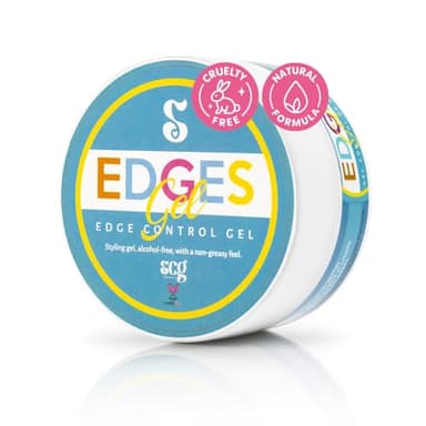 SCG BEAUTY Edge Control Strong Hold Gel, No Flakes, No White Residue, No Greasy, with Coconut Oil, Castor Oil & Biotin, Long-Lasting Edge Control for Natural Hair, Baby Hairs & Slick Back Styles.