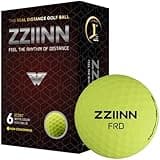 ZZIINN +20 Yards More Non-conforming Extreme Distance Golf Ball Matte Color 6pcs, Yellow