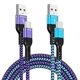 2Pack 6FT Fast Charger Cable USB Type C Android Phone Cord for Moto G Stylus 5G 2024,Edge2024 Razr 50 Ultra,G Power,iPhone 16 Plus 15,Samsung Galaxy S25 Ultra/S24 Plus/A15/A35/S23 FE,Pixel 9 Pro XL 8a