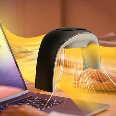 Nauttxon Desk Mouse Pad Hand Warmer Super Quiet, 110v 100w Heated Mouse Pad Hand Warmer, Personal Desk Heater Energy Efficient Ceramic Office with Thermostat Low Wattage - Black