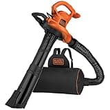 BLACK+DECKER Electric Leaf Blower, Leaf Vacuum and Mulcher 3 in 1, 250 mph Airflow, 400 cfm Delivery Power, Reusable Bag Included, Corded (BEBL7000)
