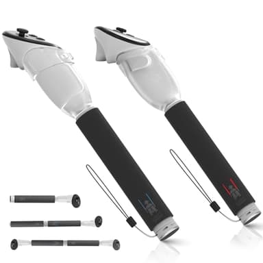 Hibloks 3 in 1 Handle Attachments Compatible with Meta Quest 3 / Oculus Quest 3S Controller, Beat Saber/Baseball/Golf Club/VR Gorilla Tag Long Arms Grips for Meta Quest 3/3S Accessories