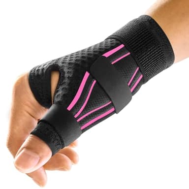 FREETOO Ergonomical Thumb Brace Right Hand or Left Hand for Arthritis Pain and Support, Thumb Splint for Trigger Thumb, Thumb Support for De Quervains Tenosynovitis, Fits Palm 7.5''-8.5'' S/M Pink