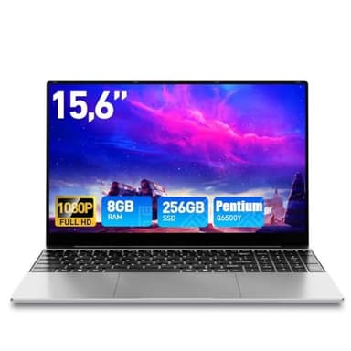 Wvryrv 15.6 Inch Laptop Computer 8GB RAM 256GB SSD Win 11 Laptop, Pentium G6500Y Processor(Up to 3.4GHz), 1080P FHD Display, Backlit Keyboard, Fingerprint, USB3.0,WiFi5,Mini HDMI, BT5,Webcam