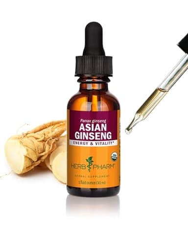 Herb Pharm Asian (Panax) Ginseng Liquid Extract for Energy and Stamina Support - 1 Ounce