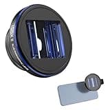 NEEWER PRO 1.55x Anamorphic Phone Lens with Blue Flare, 17mm Lens Clamp and 72mm Lens Filter Adapter Ring, Compatible with iPhone Samsung, Cinematic Wide Screen and Pro Video Effects, LS-43 PRO