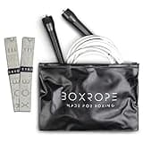 BOXROPE, A Jump Rope Made For Boxing, Tangle-Free, 15% Heavier Than A Normal PVC Rope, Adjustable, Includes Grip Tapes For More Grip, Premium Quality (White (Up to 6'2ft))
