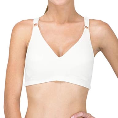 Cottonique Women's Hypoallergenic Racer Back Pullover Bra Made from 100% Organic Cotton (Natural, 38C)