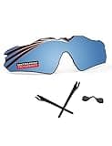 iLikeo PRO+ Polycarbonate Polarized Replacement Lenses & Rubber Kits for Oakley Radar EV Path OO9208 Sunglasses - Silver Titanium