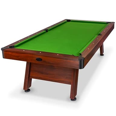 GoSports 8 ft Pool Tables with Wood Finish - Billiards Game Room Table for Adults & Family - Accessories Not Included - Green