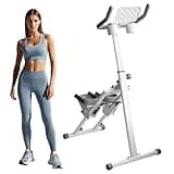 TOGIEEII Stair Stepper Aerobics Climber Folding Aerobics Climber Home Gym Vertical Stepper Total Body Exerciser with Handle Carries 242LBS Adjustable Steps with Pedal/Stand/Cup Holder