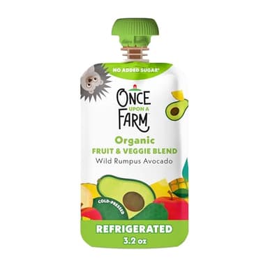 Once Upon a Farm Organic Fruit And Veggie Blend, Wild Rumpus Avocado, 3.2 Oz