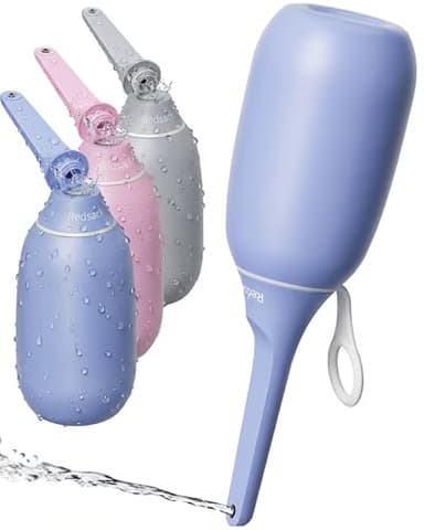 High Pressure Portable Bidet for Travel,Foldable Flip-Top Peri Bottle with Hook Ring,Handheld Bidet Sprayer for Personal Hygiene,BPA-Free,400ML Personal Toilet for Women Men Baby Cleaning(Purple)