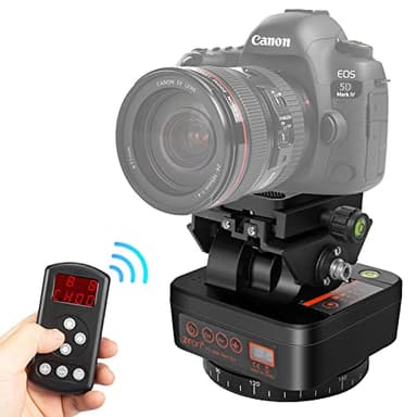 OlyCelotti Pan Tilt Camera Mount, Motorized Tripod Head with Remote Control and Mobile Phone Clip for DSLR Cameras, Smartphones, Tripod (Limited Weight Under 2.2lb)…