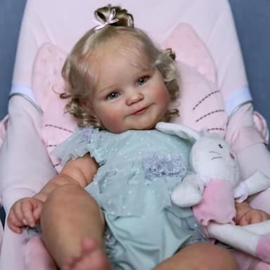 RXDOLL 20 Inch Realistic Reborn Baby Dolls Silicone Full Body Girl Anatomically Correct Baby Dolls That Look Real Smiling Newborn Infant Doll with Feeding Toys