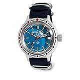 Vostok | Amphibia 420059 Scuba Dude Automatic Self-Winding Diver Wrist Watch | Blue Strap