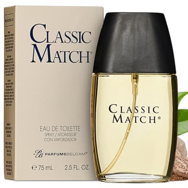 PB ParfumsBelcam Classic Match Eau de Toilette Spray for Men – Warm Oriental Scent with Bergamot, Nutmeg & Musk – Long-Lasting Cologne for Men, Affordable Luxury Signature Fragrance, 2.5 Fl Oz