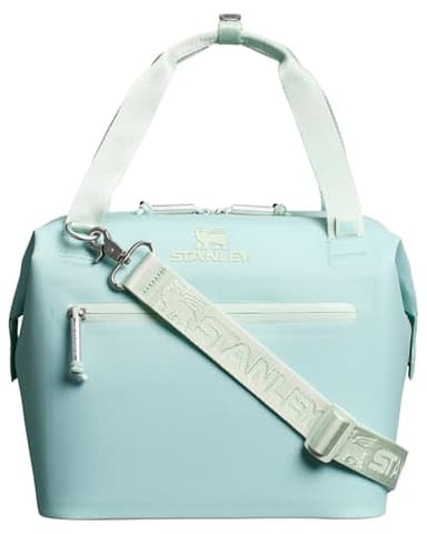 STANLEY All Day Julienne Mini Soft Cooler Bag and Lunch Box 7.4 Quarts | 10 Can Cooler with Handles and Strap | Stays Cold for Hours | Insulated Travel Bag with Zipper | BPA-Free | Seafoam