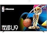 Hisense 75-Inch Class U9 Series Mini-LED ULED 4K UHD Google Smart TV (75U9N, 2024 Model) - QLED, Native 144Hz, Full Array Local Dimming, Game Mode Pro, Alexa Compatibility, 480 Motion Rate
