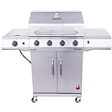 Charbroil Performance Series Convective 4-Burner with Side Burner Cabinet Propane Gas Grill, Stainless Steel - 463354021