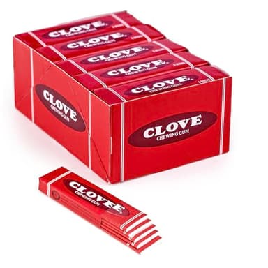Gerrit’s 20 Count Clove Gum Pack– Vintage Clove Chewing Gum Bulk Pack with Bold Spice Flavor - Nostalgic Old-Fashioned Candy