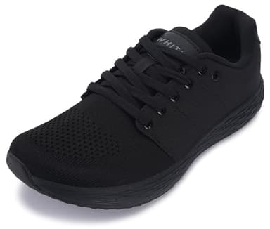 WHITIN Men's Wide Width Toe Box Walking Shoes Zero Drop Sole Size 11 Sneakers Non-Slip Rubber Athletics Breathable Black 44