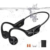 Dnniakm Swimming Headphones,Bone Conduction Headphones Bluetooth 5.4,IPX8 Waterproof,32G Memory Sports Headphones,Underwater Headphones with MP3-Player for Swimming,Open Earphones for Swimming Running