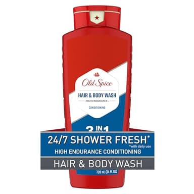Old Spice Refreshing 2-in-1 Hair & Body Wash Conditioner for Men, High Endurance, 3X Defense, 24/7 Shower Fresh with Lasting Scent, Scented, 24 oz