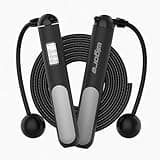 Jump Rope,Ropeless jump ropes weighted with counter for fitness,Home, Indoor or Outdoor exercise use,Workout,Crossfit,Gym,Cordless jump rope for Women,Men, Adults, Kids