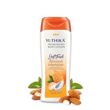 Yuthika Almond Soft Touch Body Lotion for Women & Men, Hydrating, Non-Greasy Moisturizer for Soft, Smooth Skin, All Skin Types (100ml)