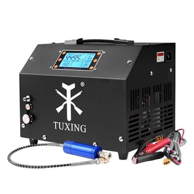 TUXING PCP Air Compressor 4500Psi, Auto-Stop High Pressure Compressor, Equipped with Water Cooling System, Scuba Diving Tank Pcp Air Rifles Charging 110V (‎TXET063)
