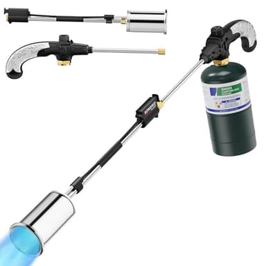 Sondiko Propane Torch Weed Burner, High Output Weed Torch Flamethrower, 30" Detachable Long Arm Heavy Duty Blow Torch For Garden, Wood, Ice, Snow, Melting(PROPANE TANK NOT INCLUDED)