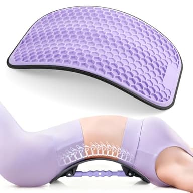 WOYKTER Adjustable Lumbar Support Board | Extra-Wide Back Stretcher for Lower Back Pain Relief | Back Cracker Board for Spinal Decompression | Back Cracking Device