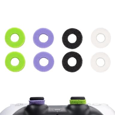 MOLOPPO 8PCS Precision Rings for PS4,for PS5, for Xbox, for PlayStation 5 Accessories, for Xbox Accessory, Gaming Accessories(Black/White/Purple/Green)