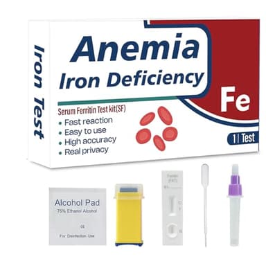 Iron Deficiency Test Kit –Iron Deficiency Test Home kit-Quick Response and Accurate Results-Easy to Read and use 1 Test