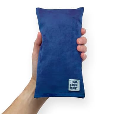 Iowa Corn Baby Mini - Microwavable Heating Pad & Reusable Cold Pack - Weighted Heating Pad for Cold Hands, Sore Neck, Achy Wrists - 4” x 8” - 1 lb (Oasis Blue)