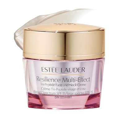 Estée Lauder Resilience Multi-Effect Tri-Peptide Face and Neck Cream Moisturizer SPF 15 for Normal/Combination Skin | Plumping & Anti-Aging, 2.5 Ounce