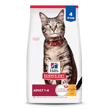 Hill's Science Diet Adult 1-6 Dry Cat Food, Chicken, 4 lb. Bag