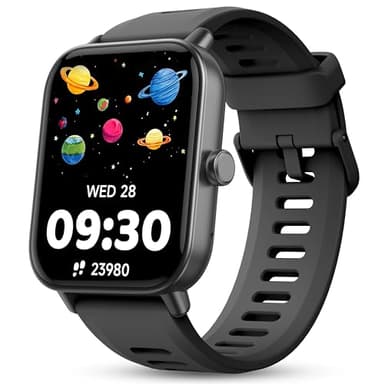 Kids Smart Watch, Kids Watch No Phone Needed Heart Rate & Sleep Tracker, Stress & SpO2 Monitor, 1.8" Fitness Tracker Step Counter, Alarm Clock, Games, Swimming Watch for Boys Girls Teens Aged 5+