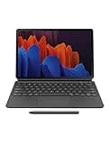 Samsung Galaxy Tab S7+ Keyboard, Black (EF-DT970UBEGUJ) (Renewed)